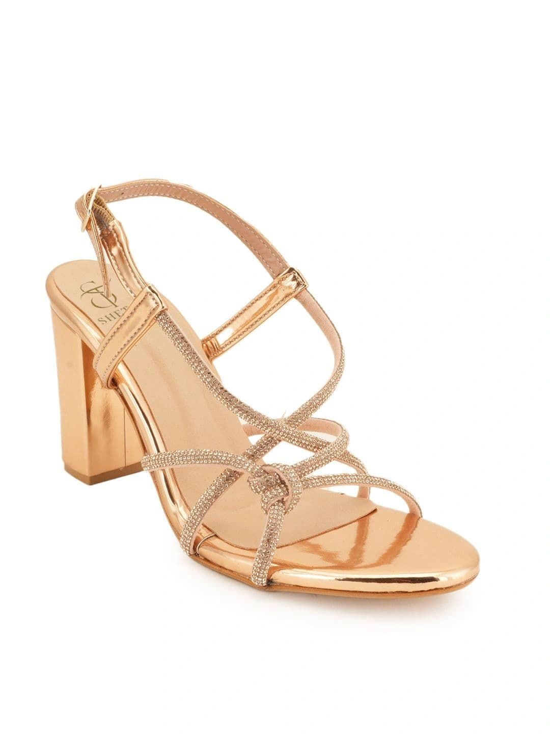 SHETOP Embellished Party Block Sandals thumbnail 5
