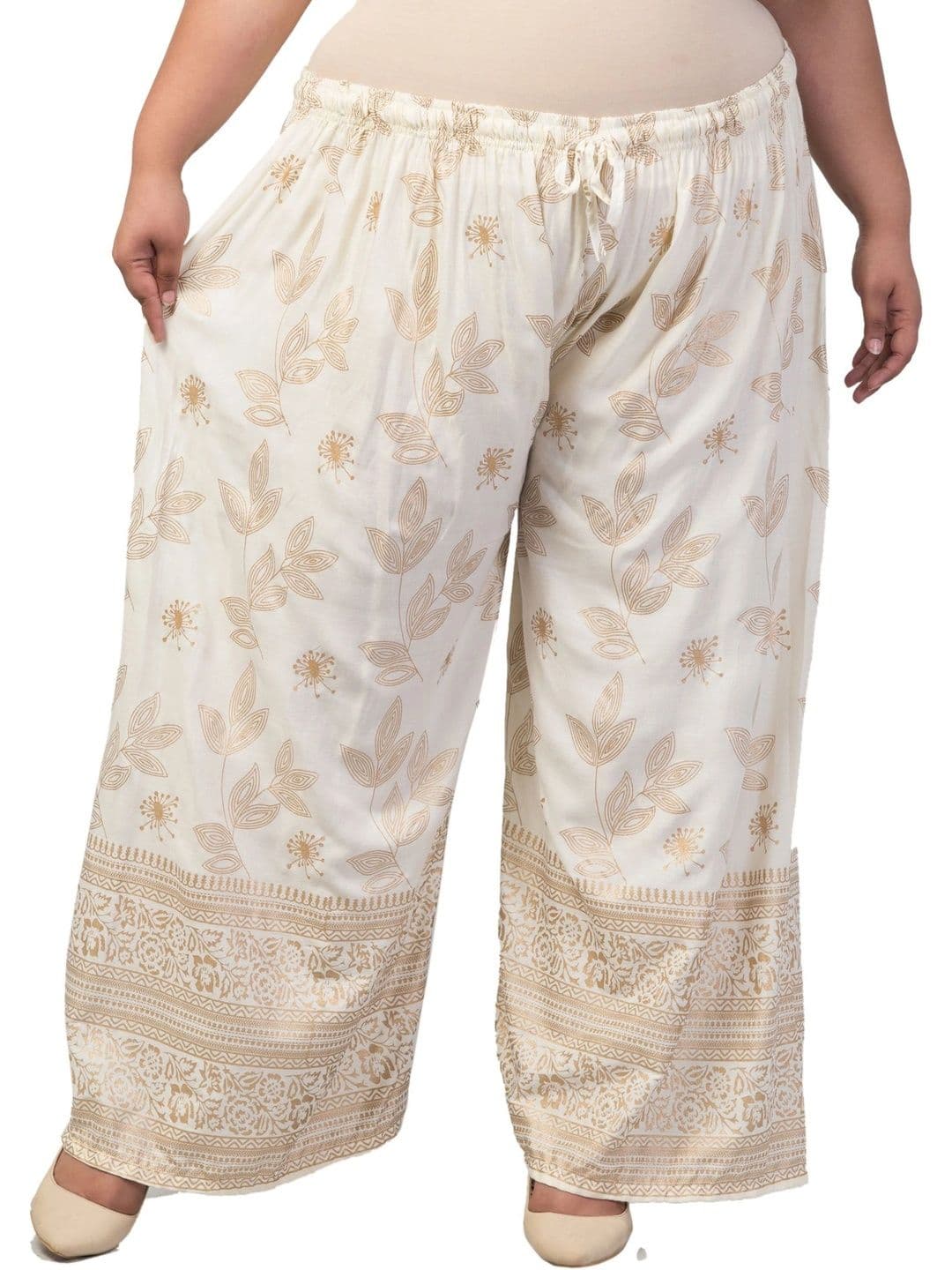 VIZCON Women Ethnic Motifs Printed Knitted Ethnic Palazzos - view 1