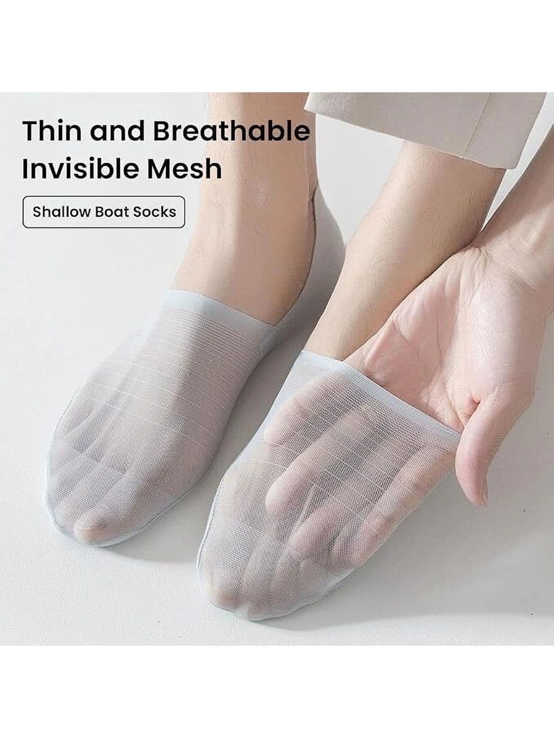 REDCARP Men Pack of 5 Cotton Striped Shoe Liners Socks thumbnail 3