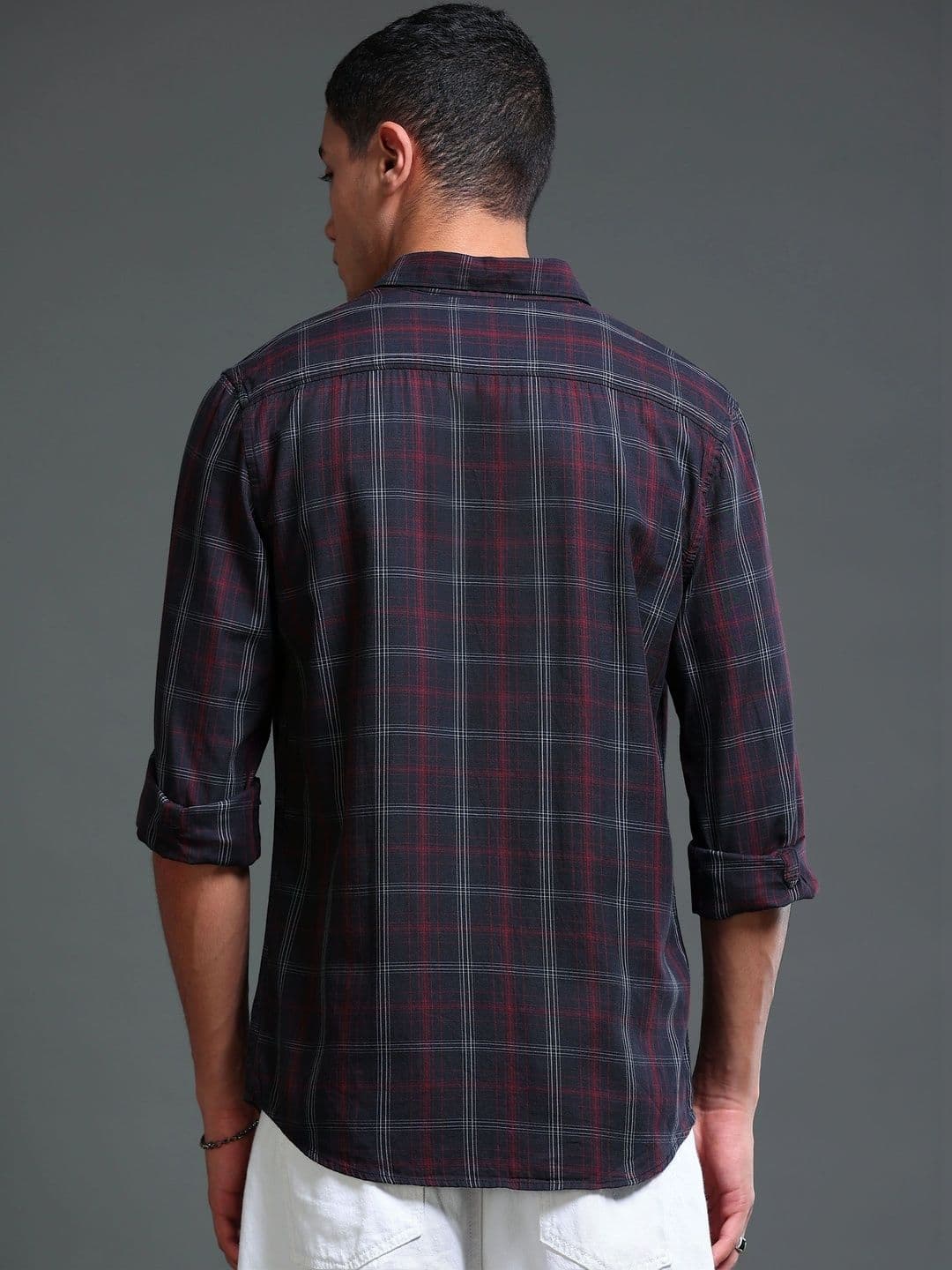 British Club Men Smart Slim Fit Tartan Checks Checked Casual Shirt thumbnail 2