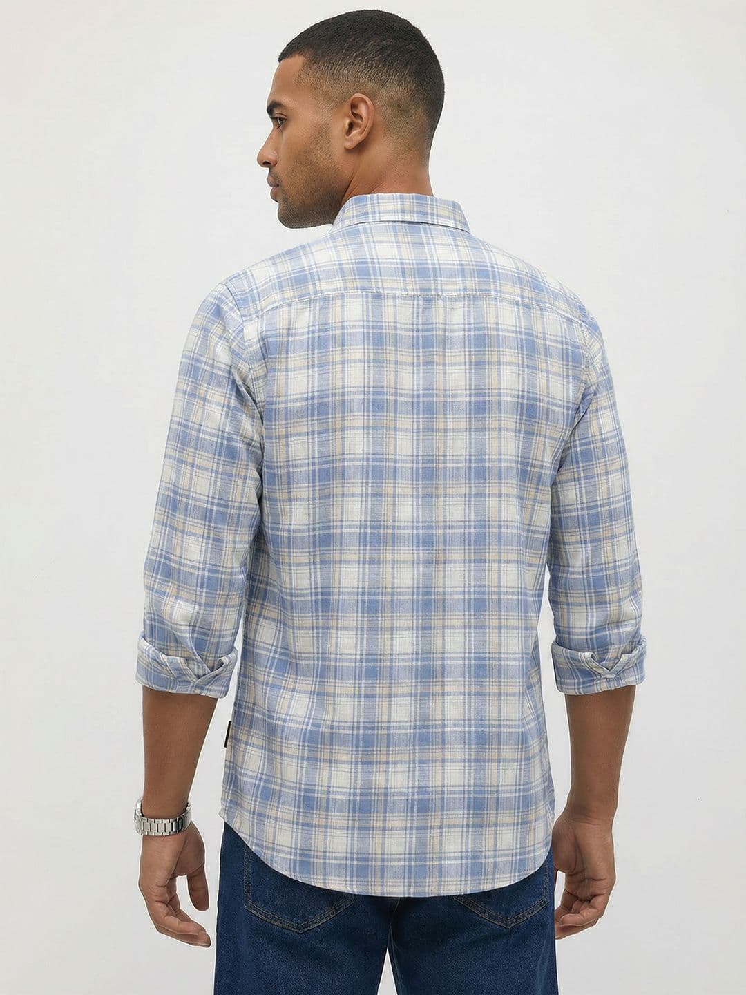 Roadster Life Co.Cotton Linen Checked Shirt thumbnail 6