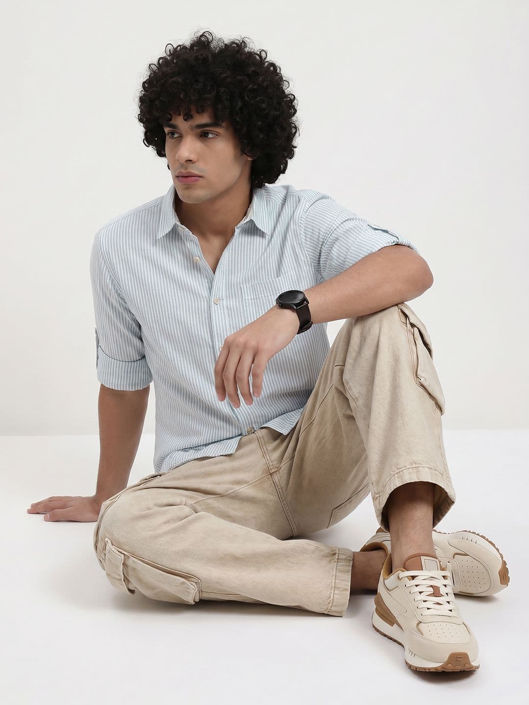 Roadster Life Co. Soft Touch Striped Casual Shirt thumbnail 3