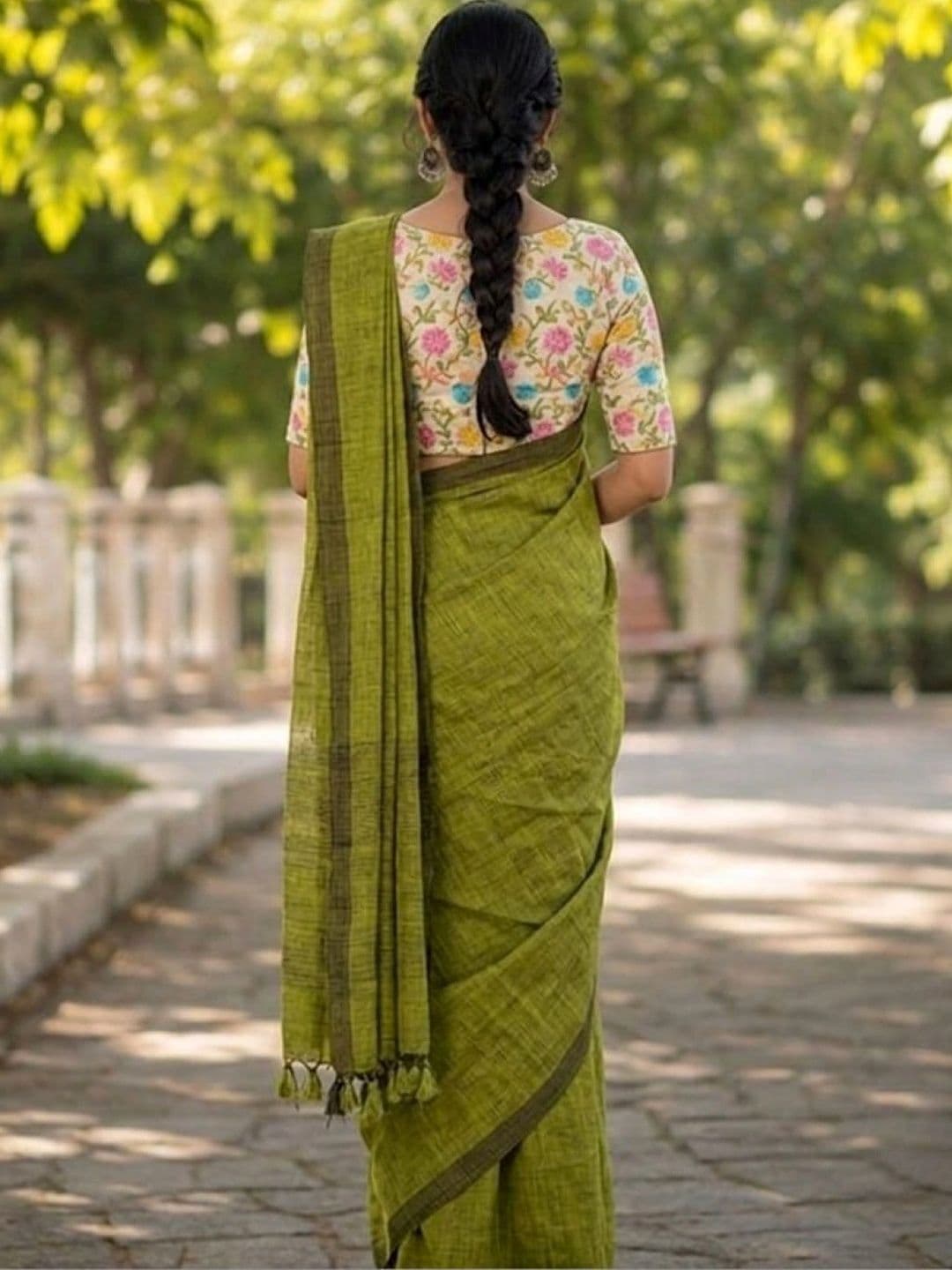 DEVATVAM Pure Cotton Saree thumbnail 4