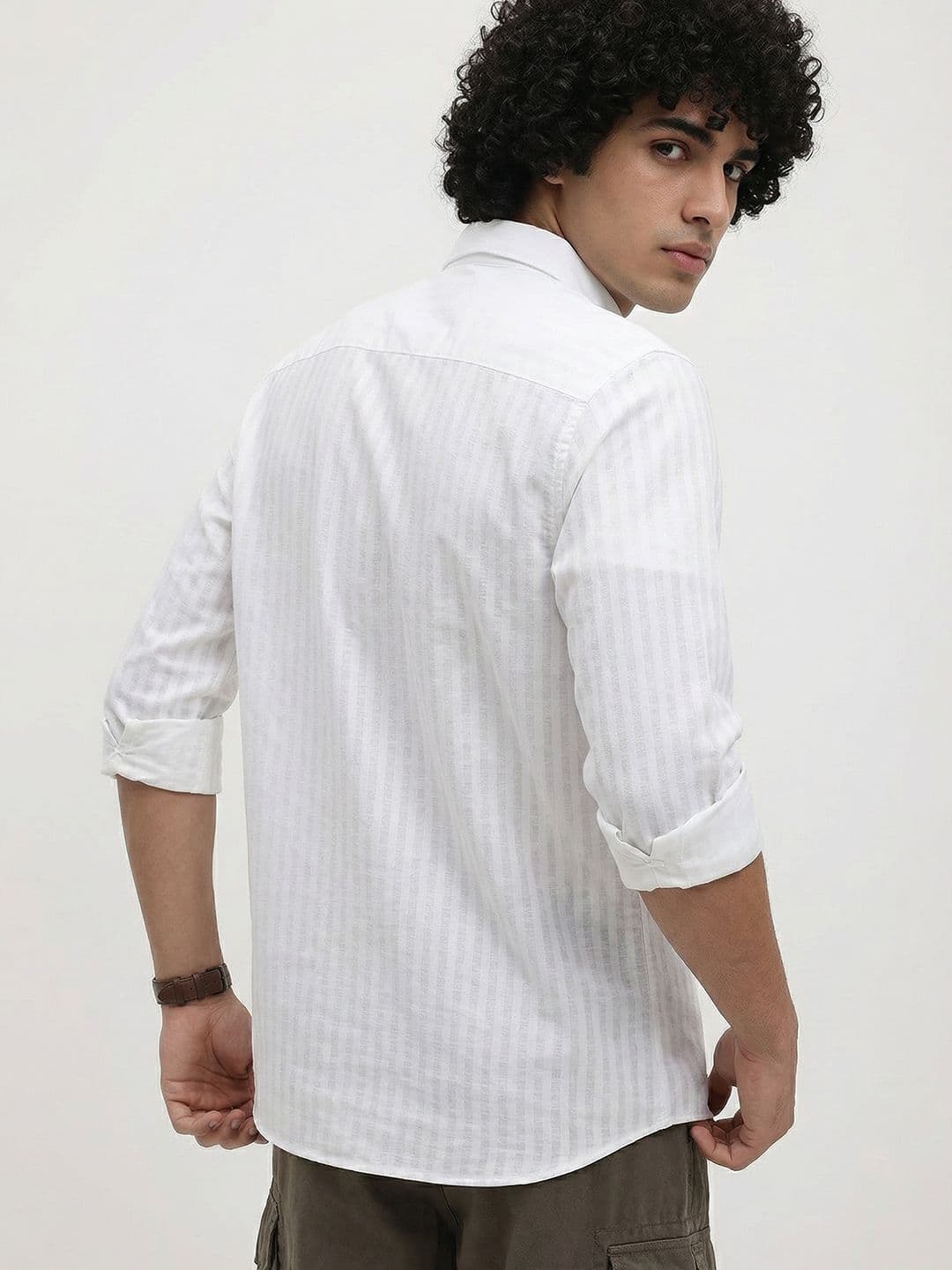 Roadster Life Co.Cotton Slub Striped Shirt thumbnail 4