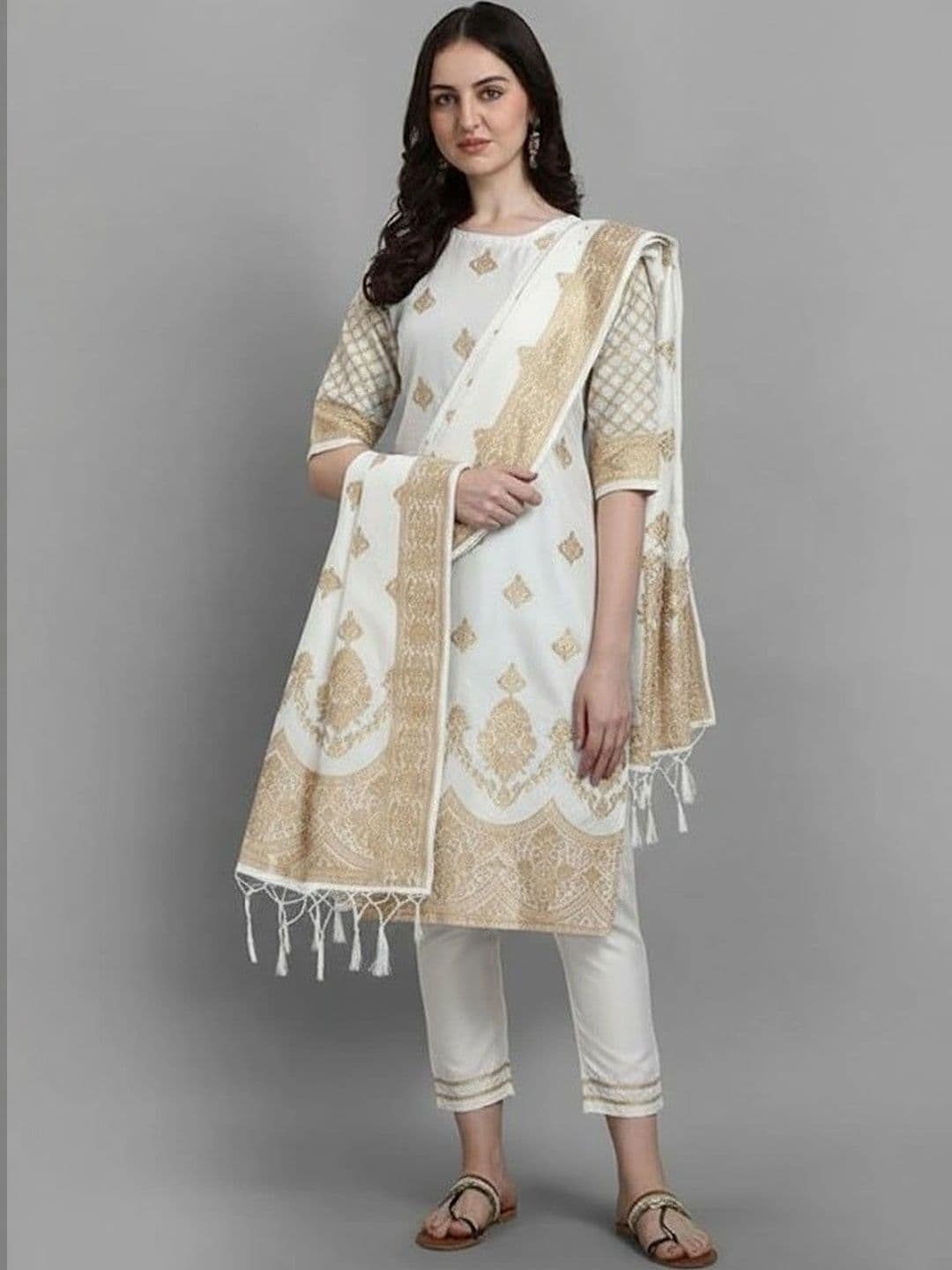 kantuba Art Silk Unstitched Dress Material - view 1