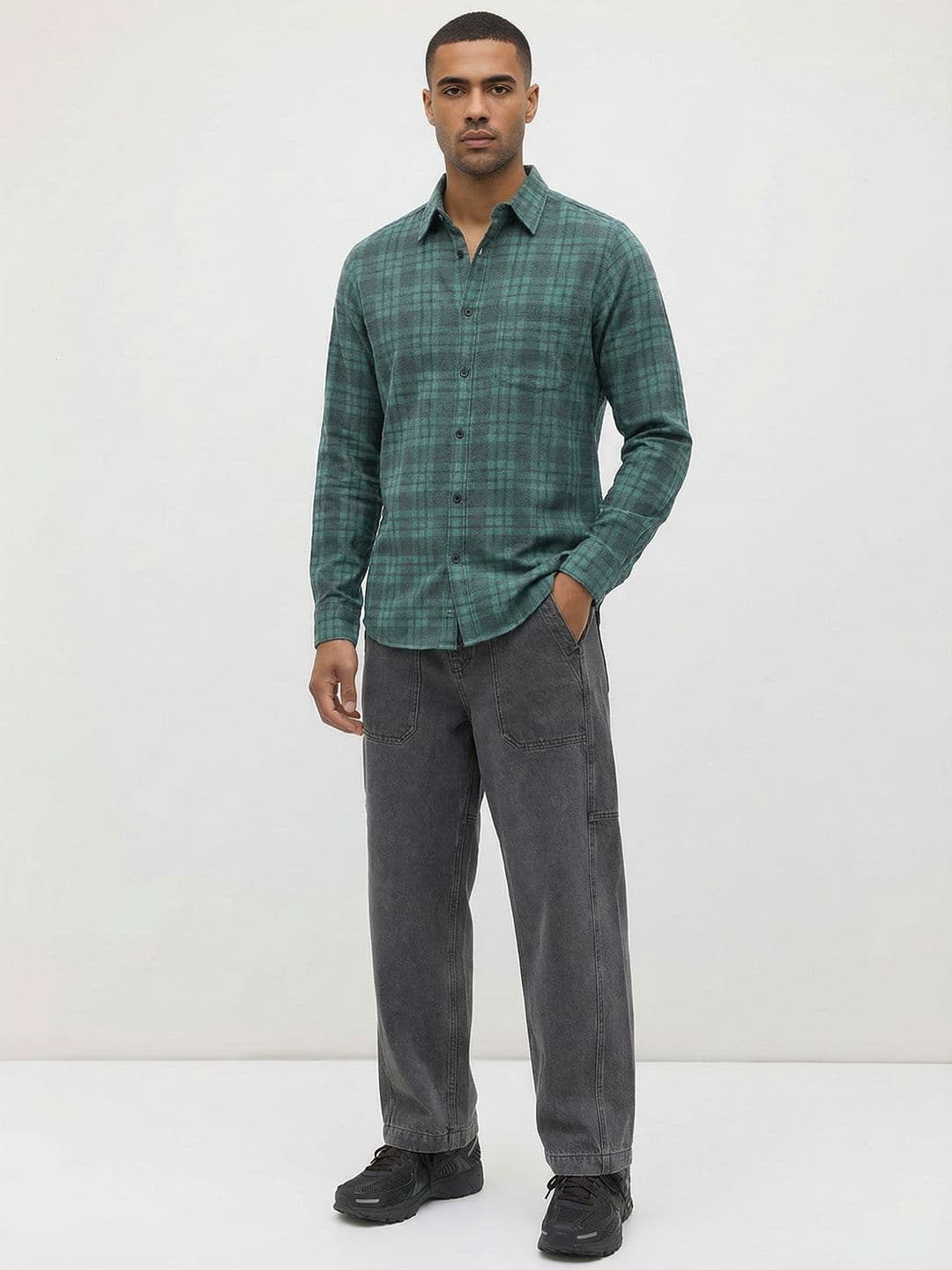 Roadster Life Co. Textured Weave Checked Shirt thumbnail 7