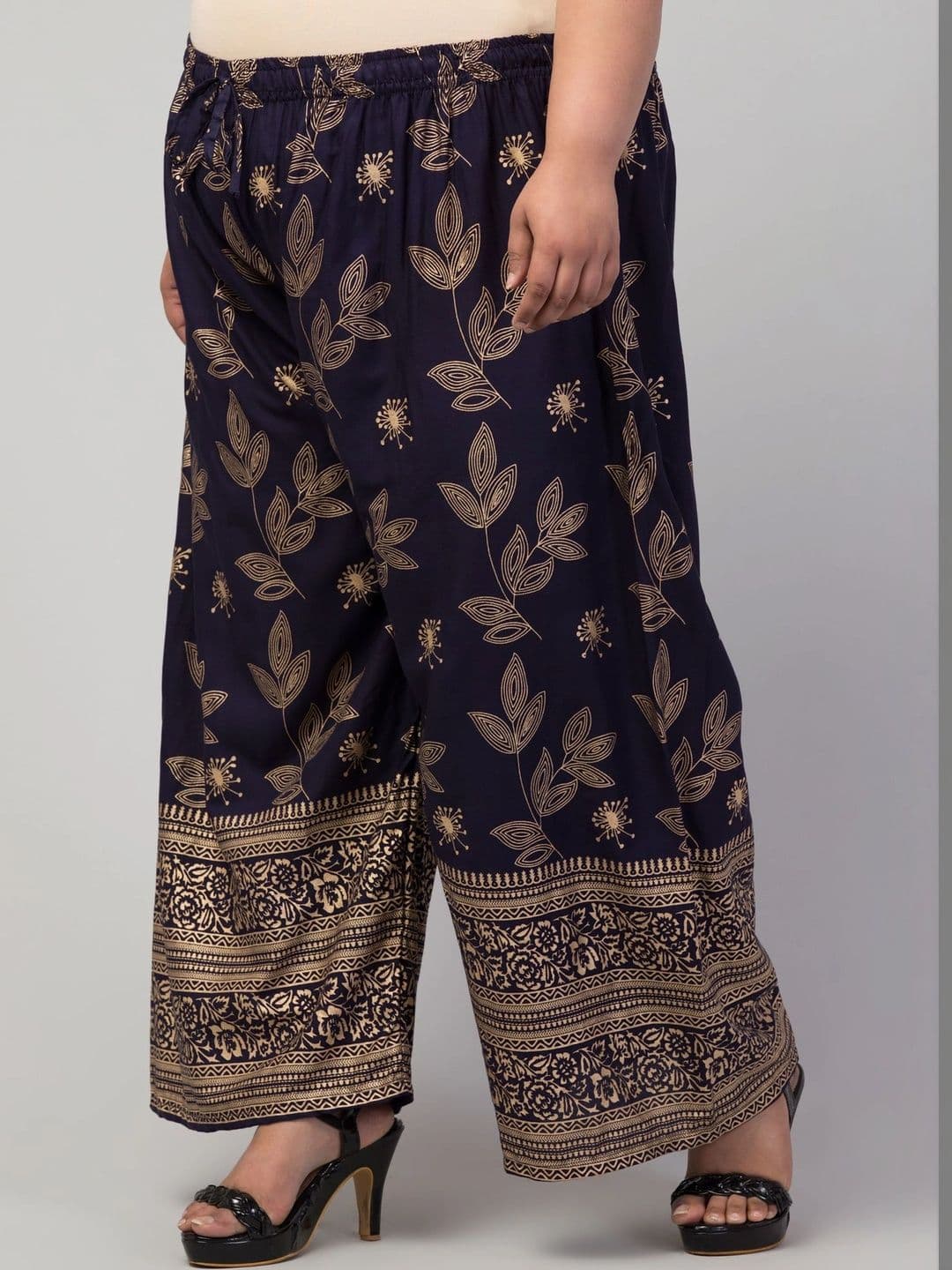 VIZCON Women Ethnic Motifs Printed Knitted Ethnic Palazzos thumbnail 3