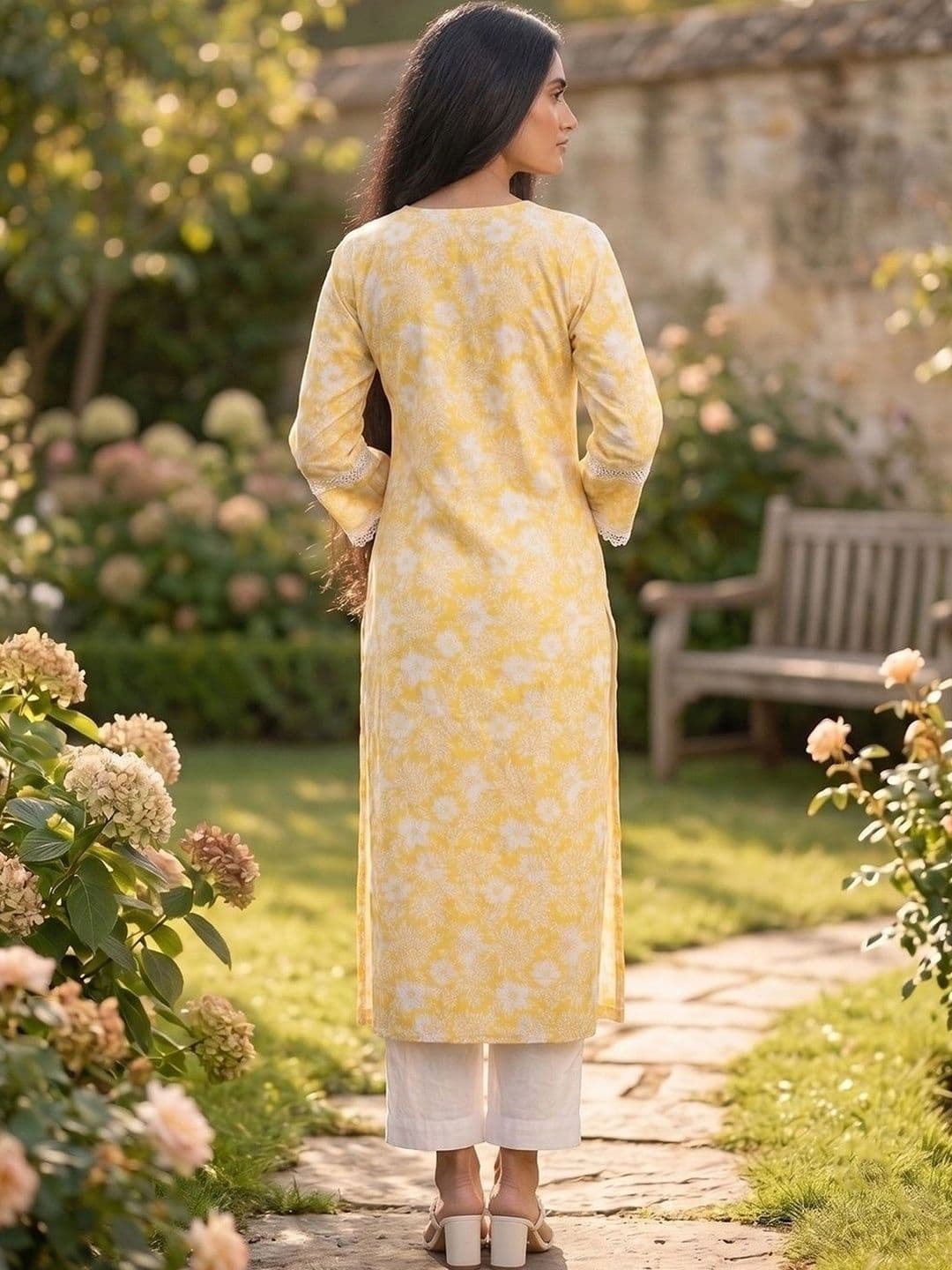 KALINI Women Floral Printed Floral Kurta thumbnail 6