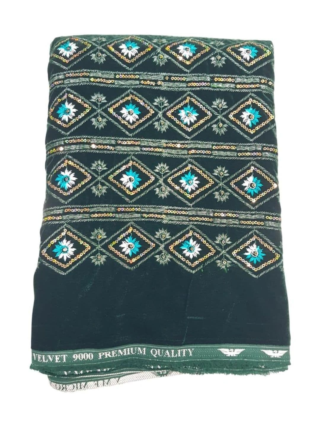 SEG Embroidered Velvet Unstitched Dress Material thumbnail 5