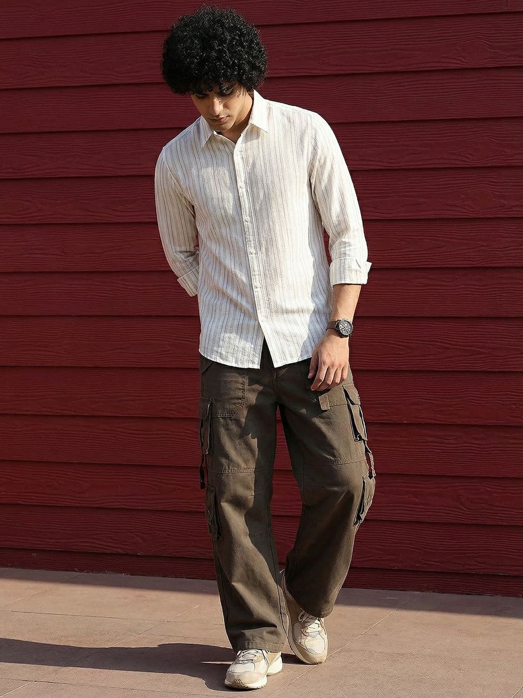 Roadster Life Co.Cotton Linen Striped Shirt thumbnail 6