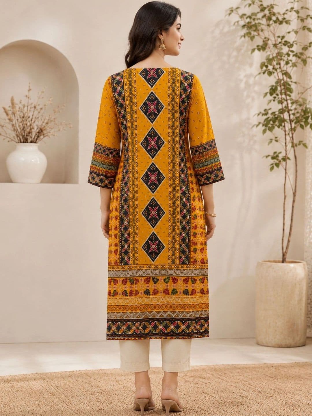 Anouk Women Ethnic Motifs Printed Indie Prints Kurta thumbnail 2