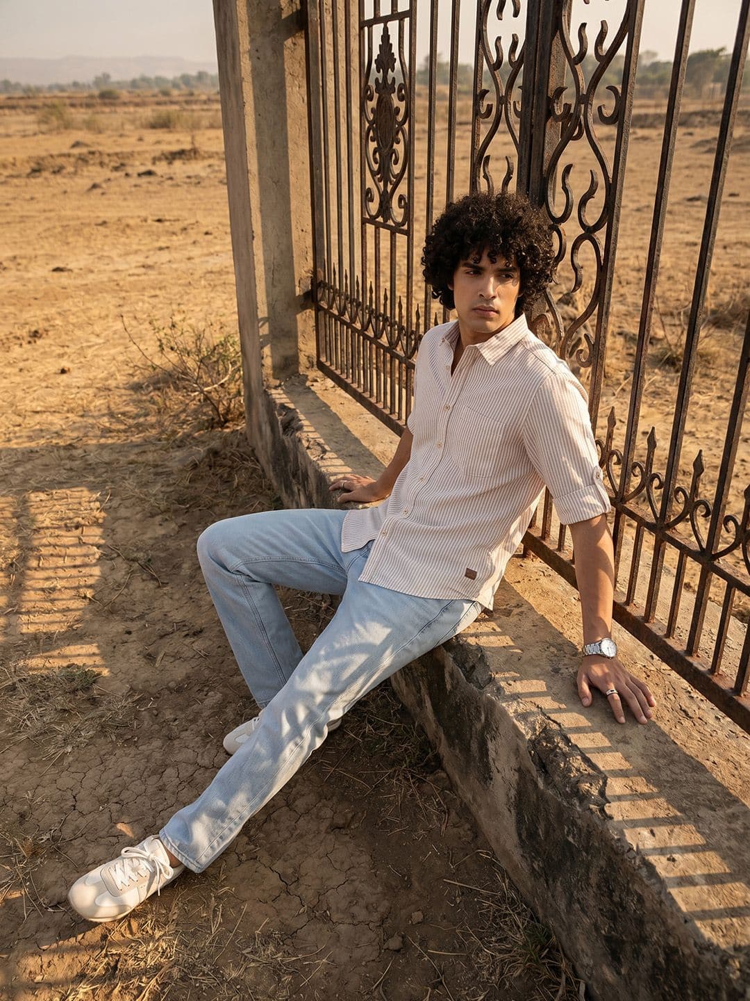 Roadster Life Co. Soft Touch Striped Casual Shirt thumbnail 4