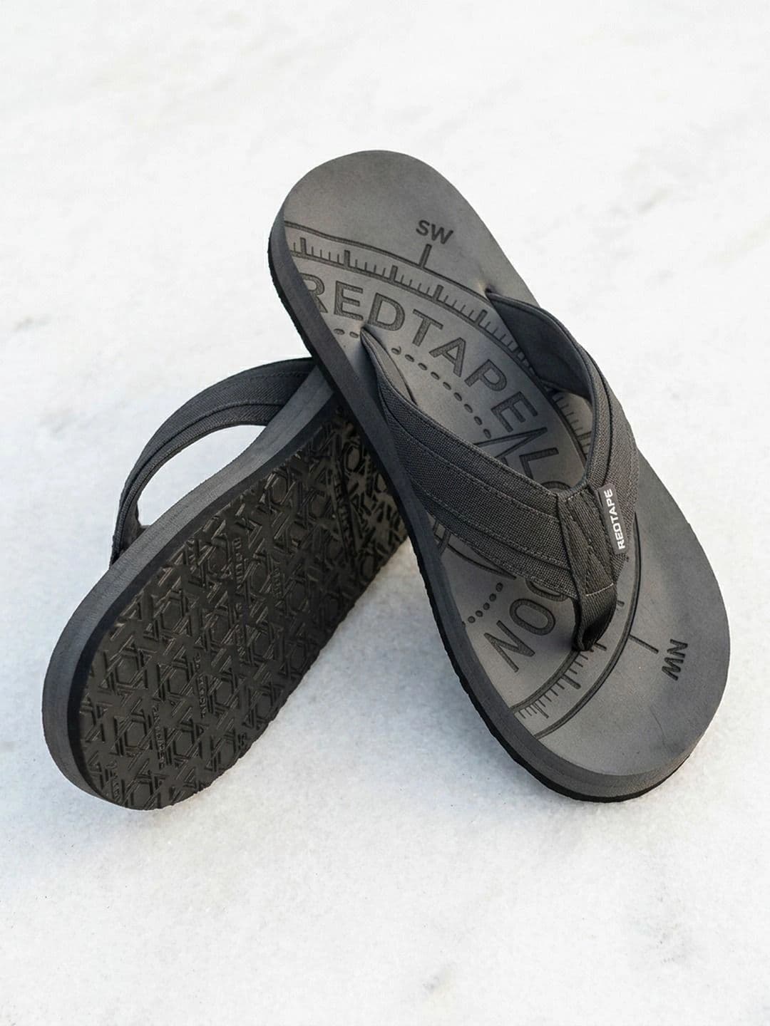 Red Tape Men Printed Thong Flip-Flops thumbnail 5