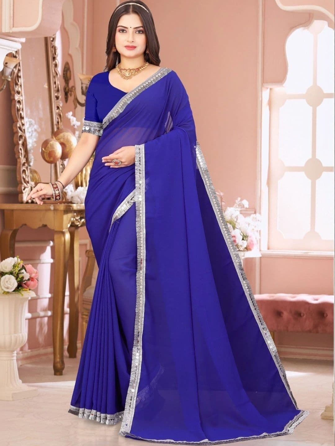 Fashion Mantra Poly Chiffon Saree - view 1