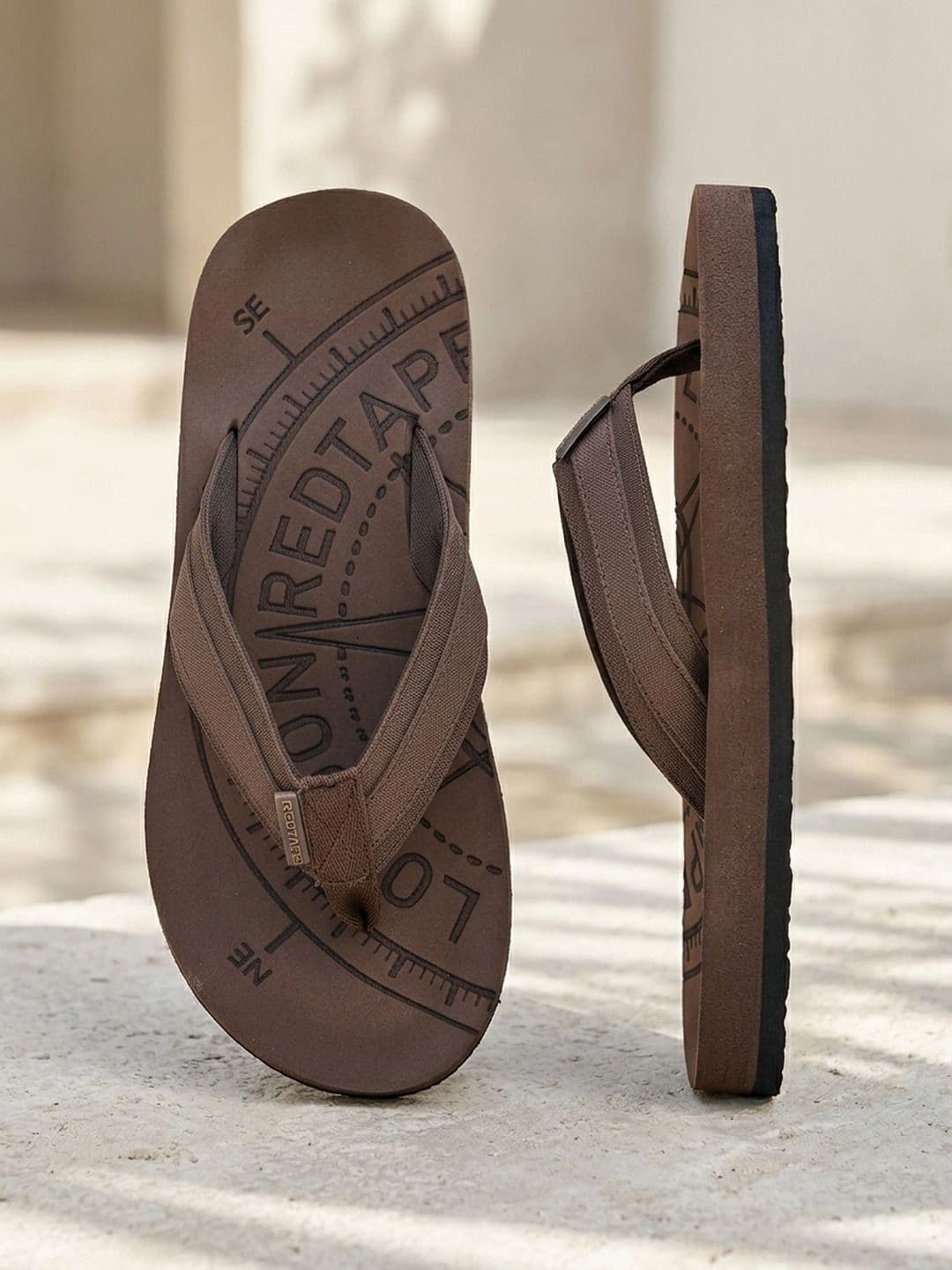 Red Tape Men Printed Thong Flip-Flops thumbnail 7