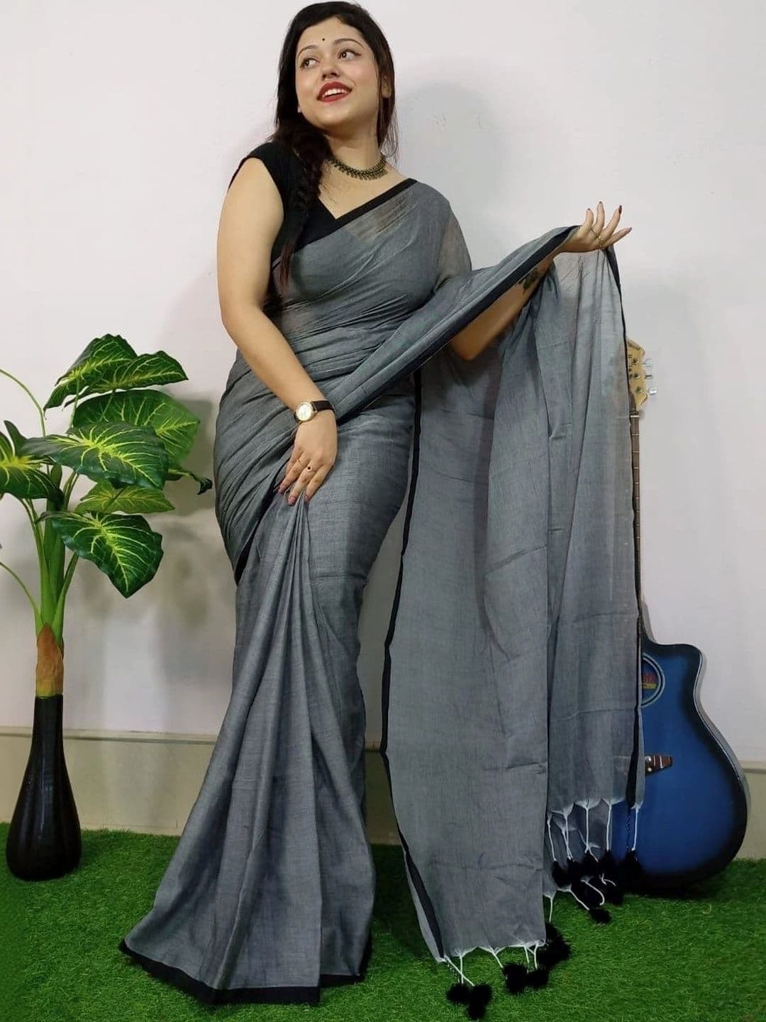Monde Avenir Pure Cotton Handloom Khadi Saree thumbnail 3