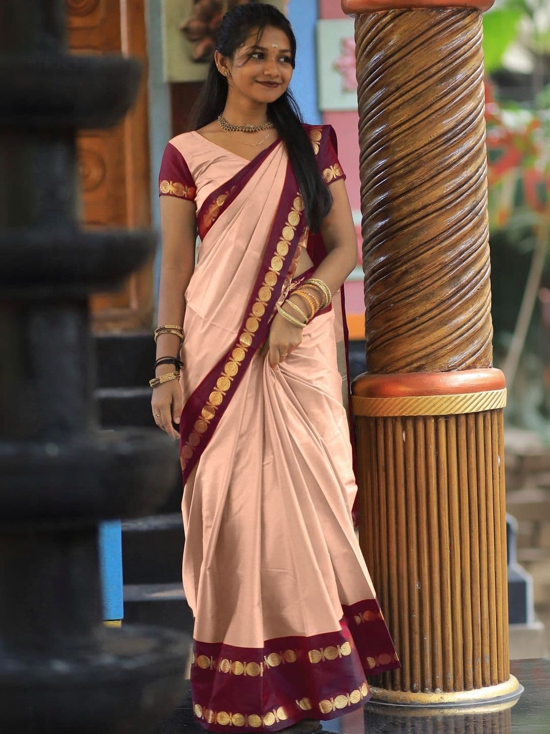 KALINI Woven Design Zari Designer Gadwal Saree - view 1