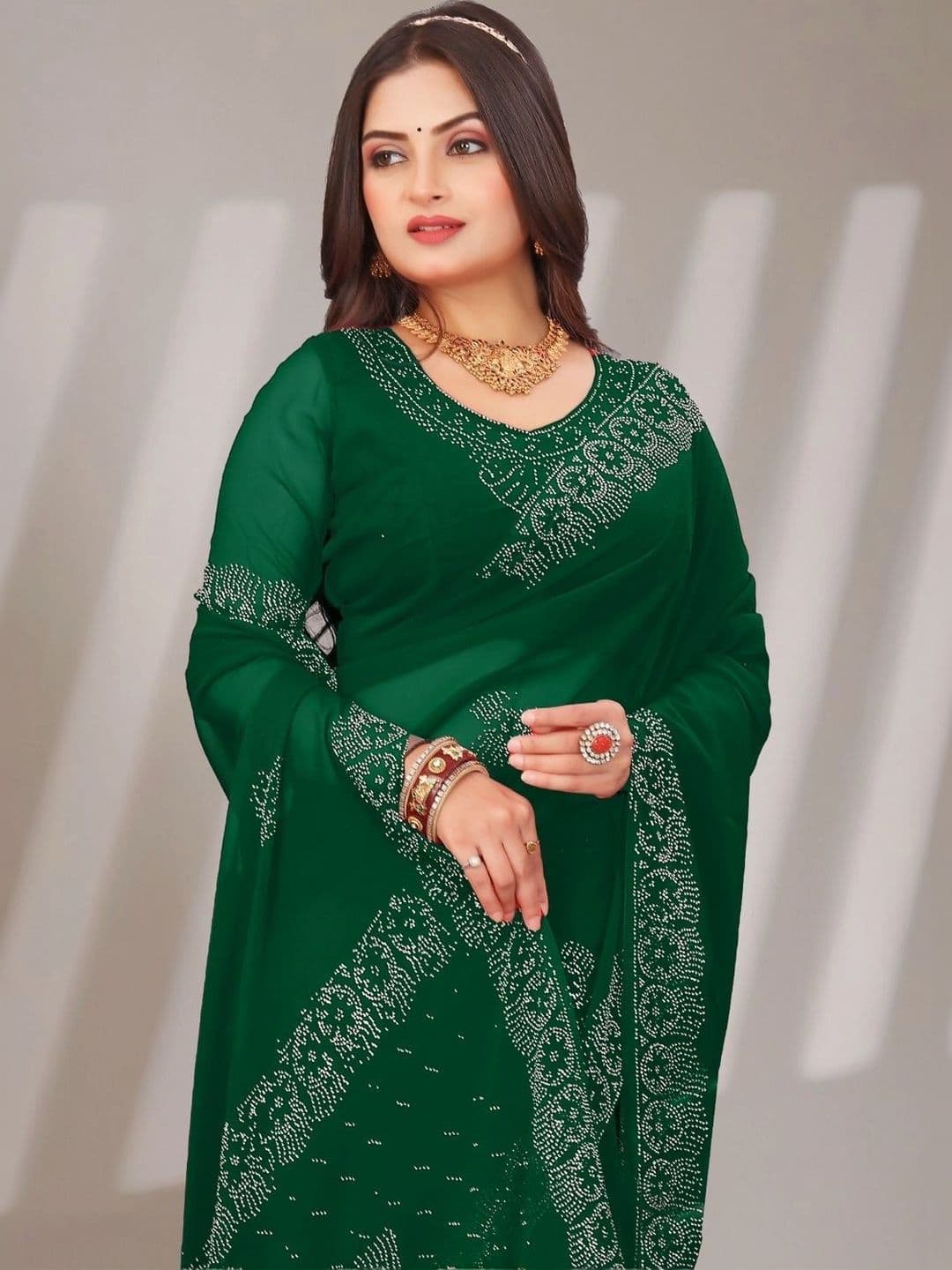 Textile Mantra Poly Chiffon Saree thumbnail 4