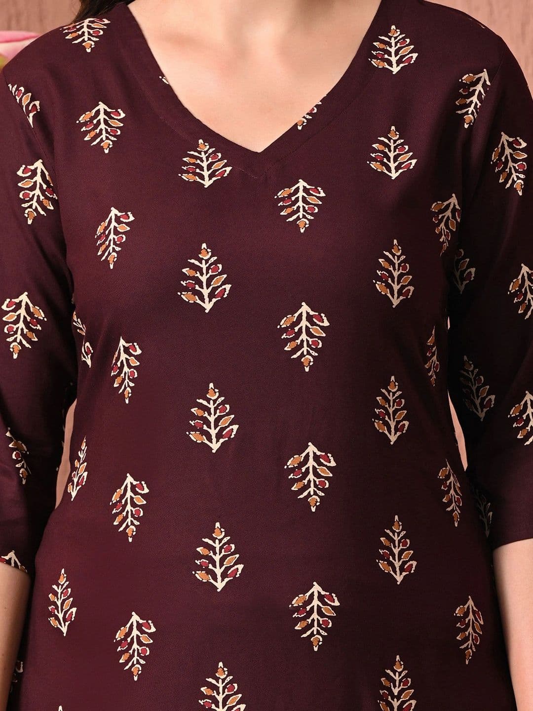 HERE&NOW Women Ethnic Motifs Printed Indie Prints Kurta thumbnail 6