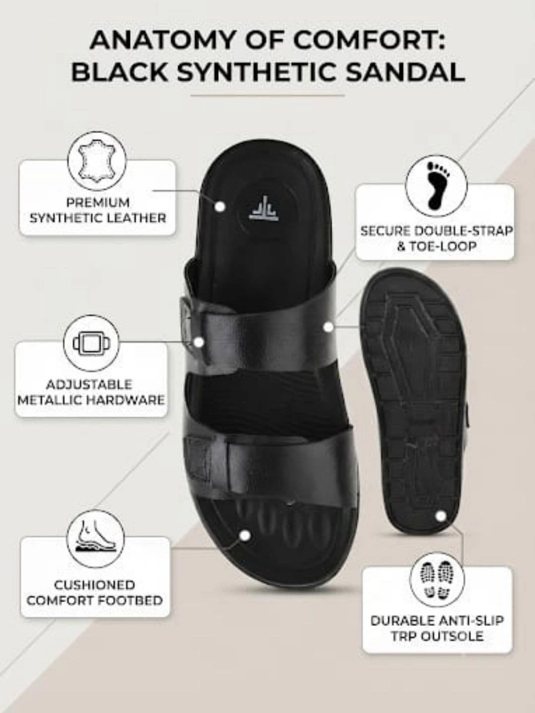 Trump Men PU Comfort Sandals thumbnail 5