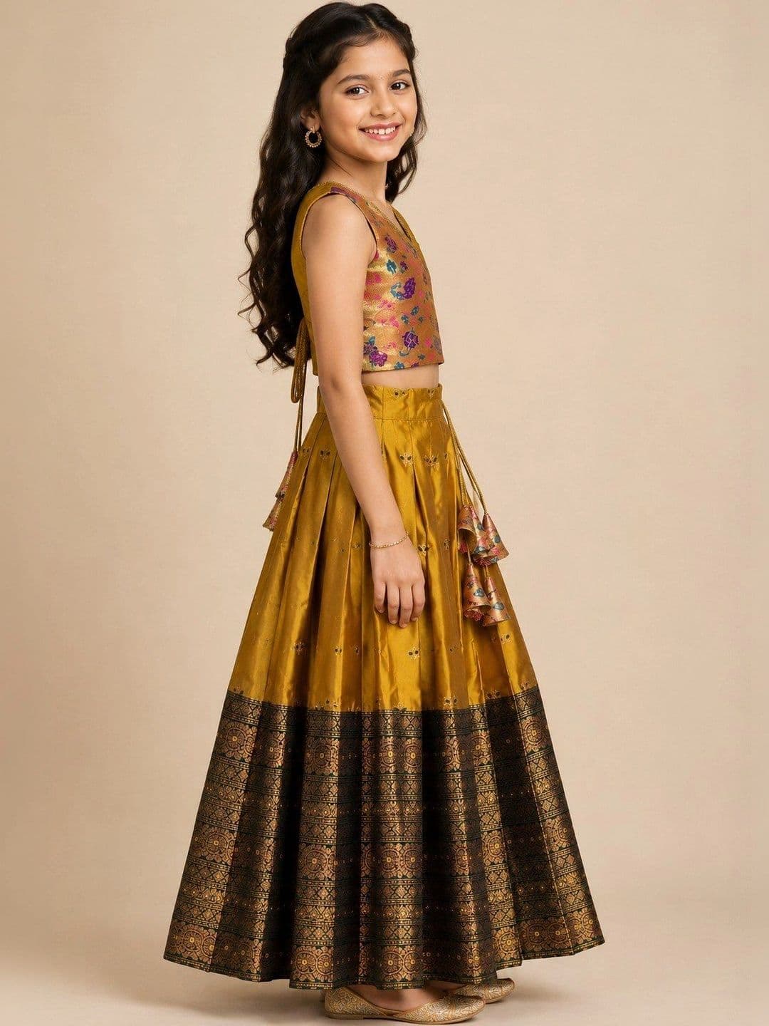 Poppy & Munchkin Girls Ready to Wear Lehenga thumbnail 4