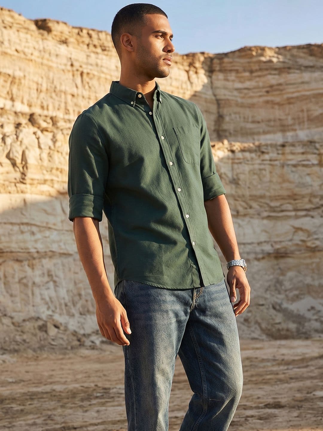 Roadster Life Co. Easy Drape Cotton Shirt thumbnail 3