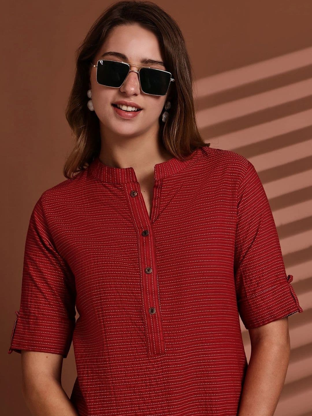 KALINI Women Striped Kurta thumbnail 2