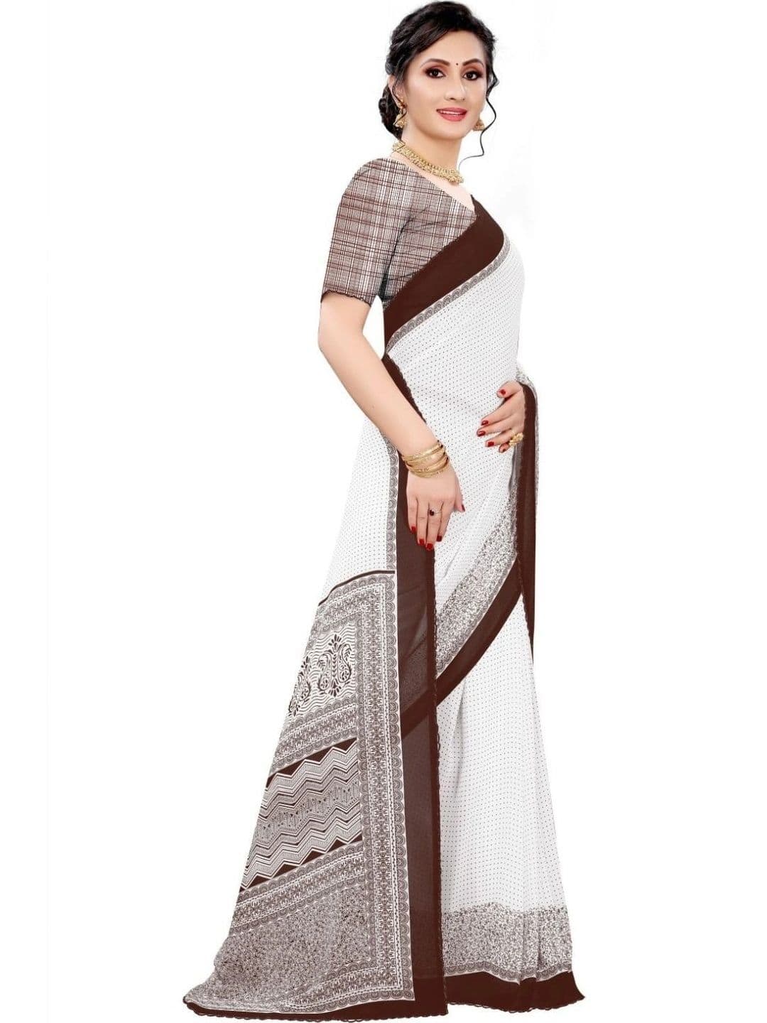 Fashion Mantra Poly Georgette Saree thumbnail 3