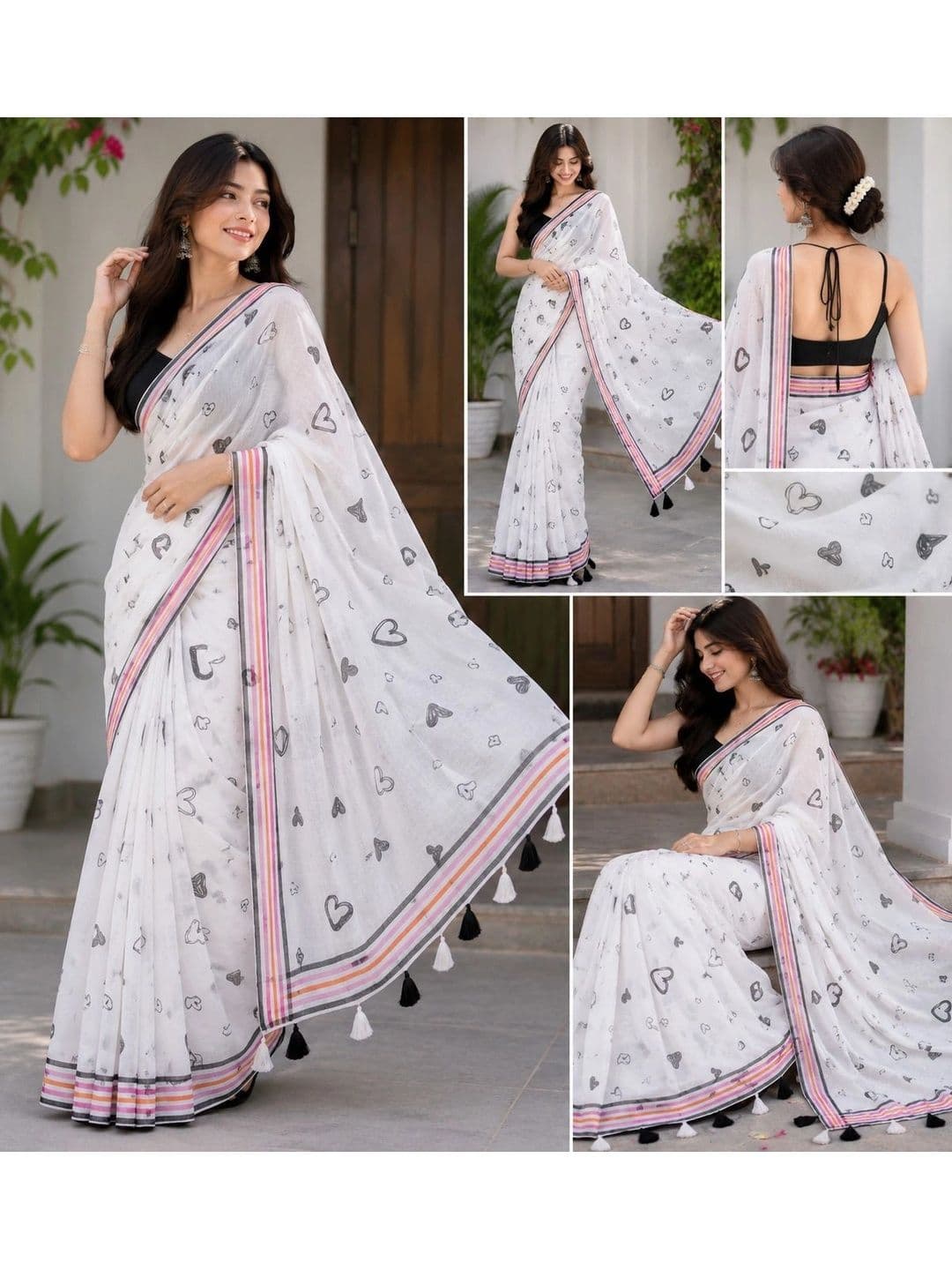 Fashion Mantra Linen Blend Saree thumbnail 5