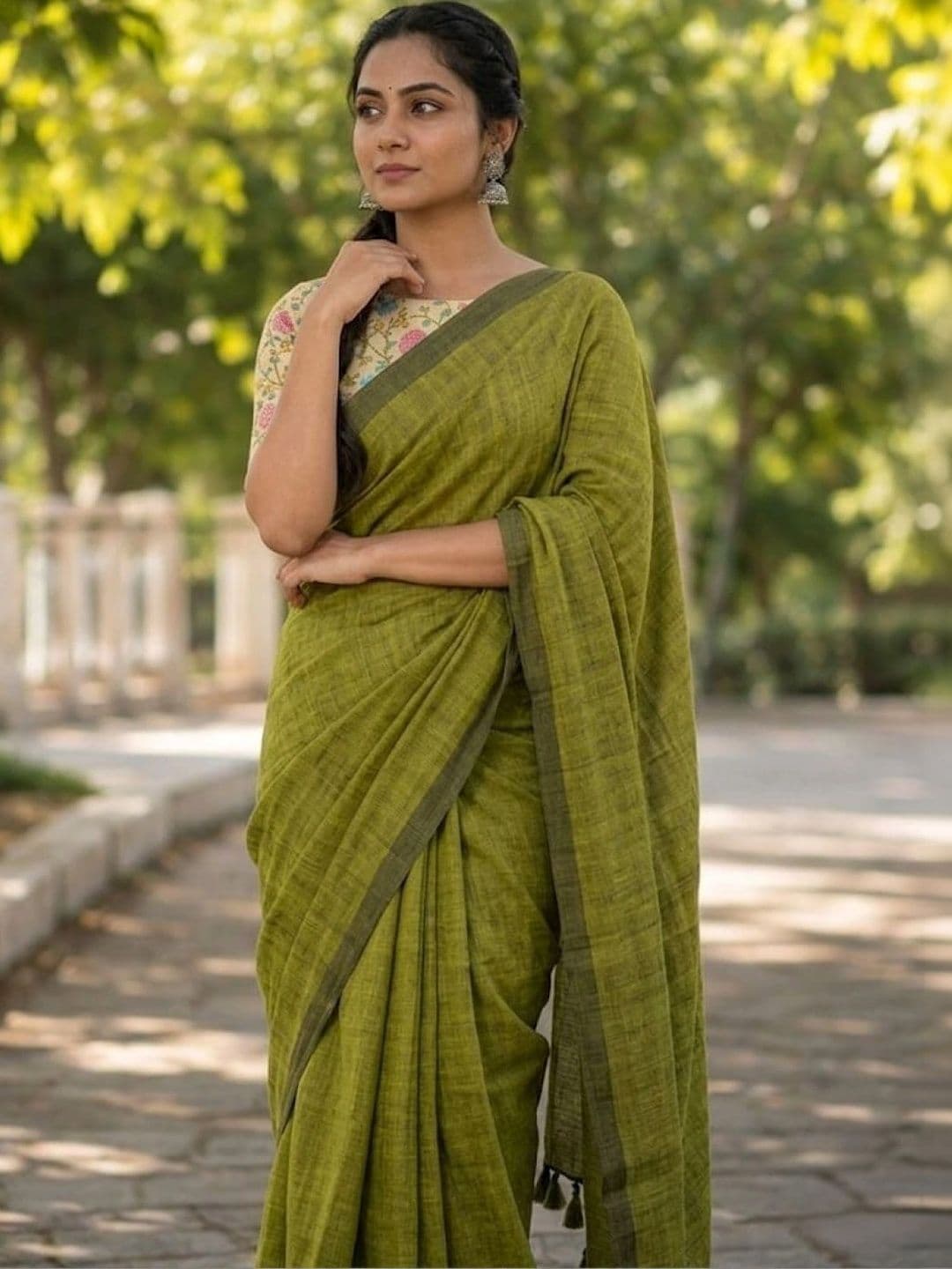 DEVATVAM Pure Cotton Saree thumbnail 2