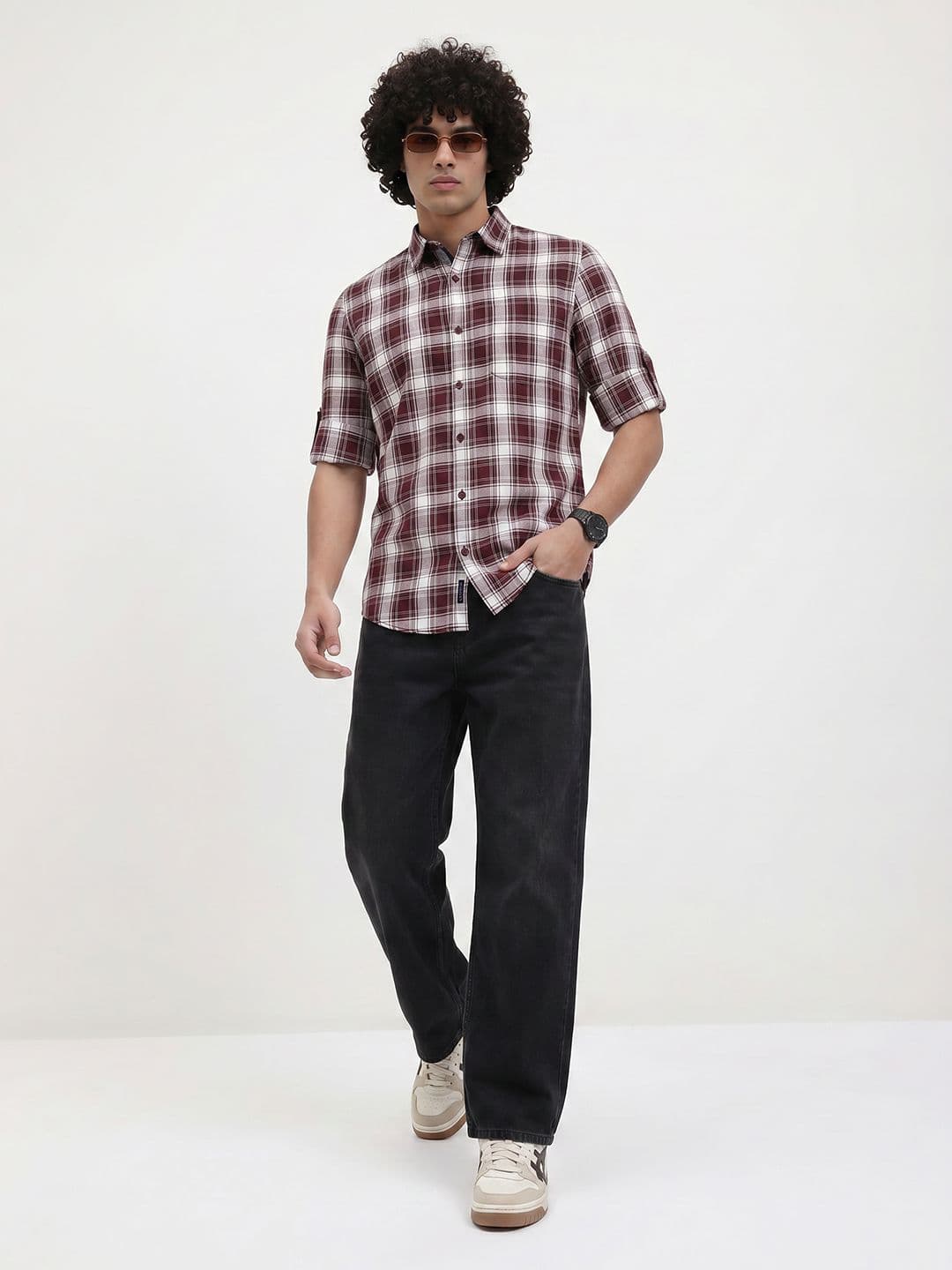 Roadster Life Co. Soft Touch Twill Plaid Casual Shirt thumbnail 4