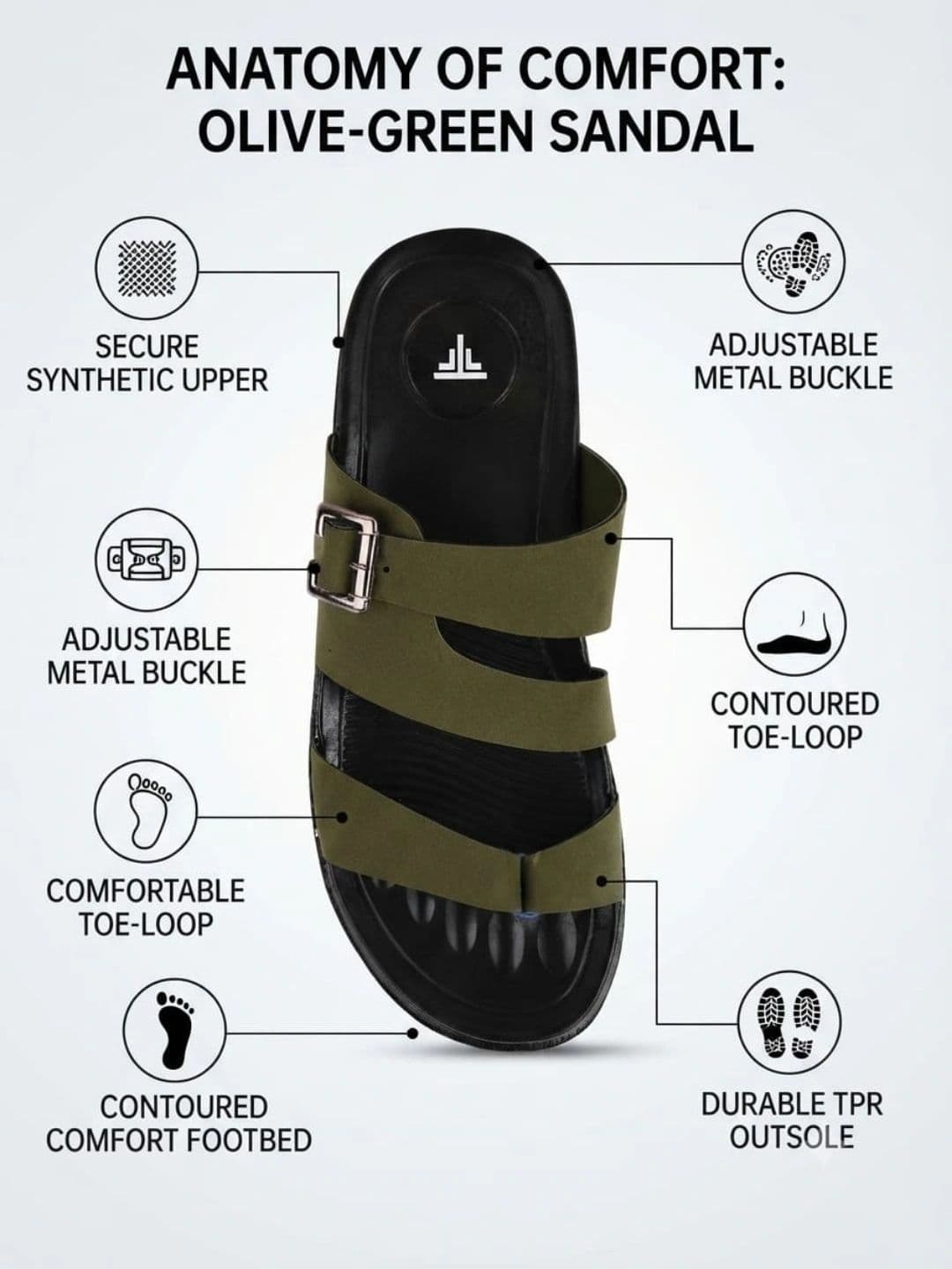 Trump Men PU Comfort Sandals thumbnail 6