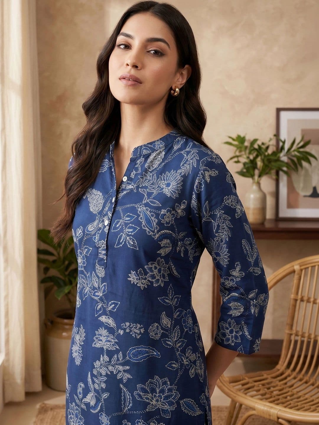 Anouk Women Floral Printed Indie Florals Kurta thumbnail 6