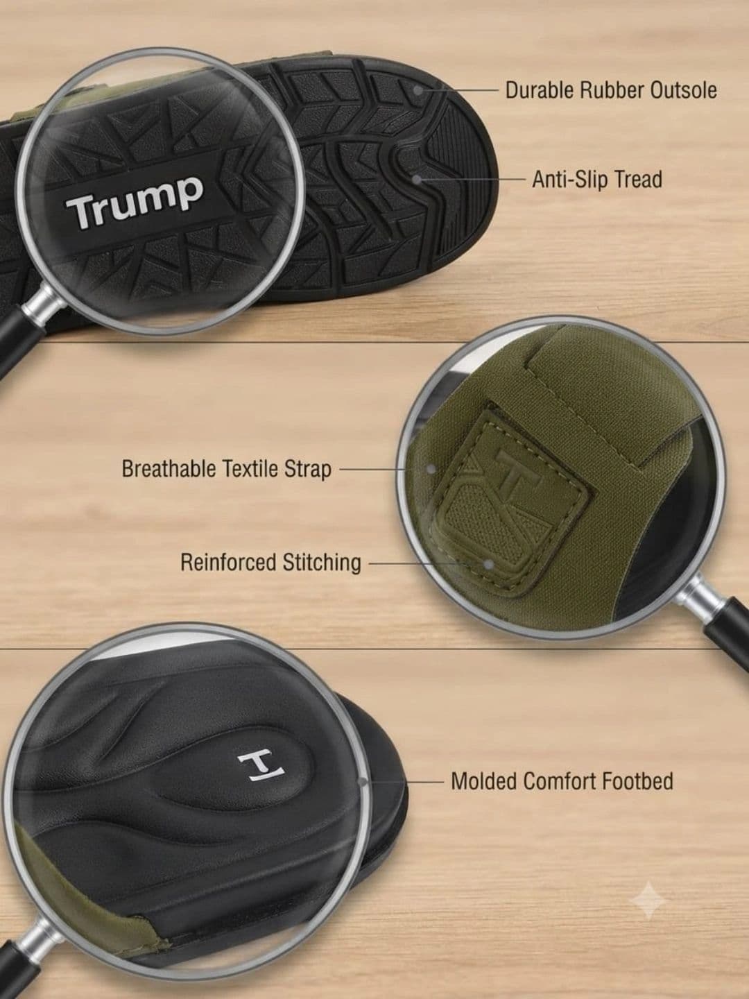 Trump Men PU Comfort Sandals thumbnail 2