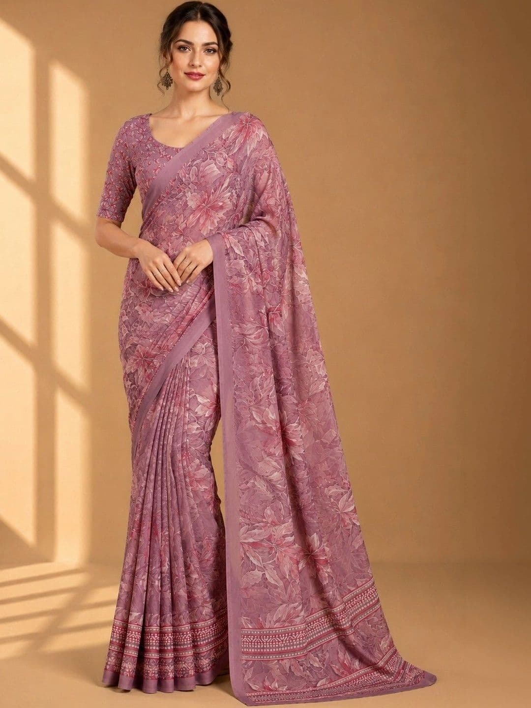 Tanuza Fashion Floral Saree thumbnail 4
