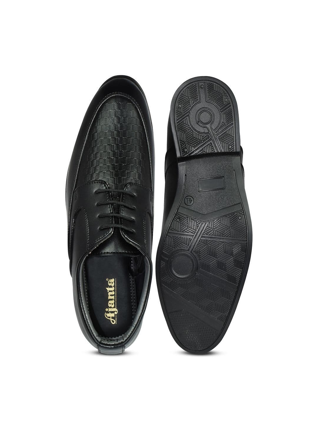 Ajanta Men Textured Formal Derbys thumbnail 3