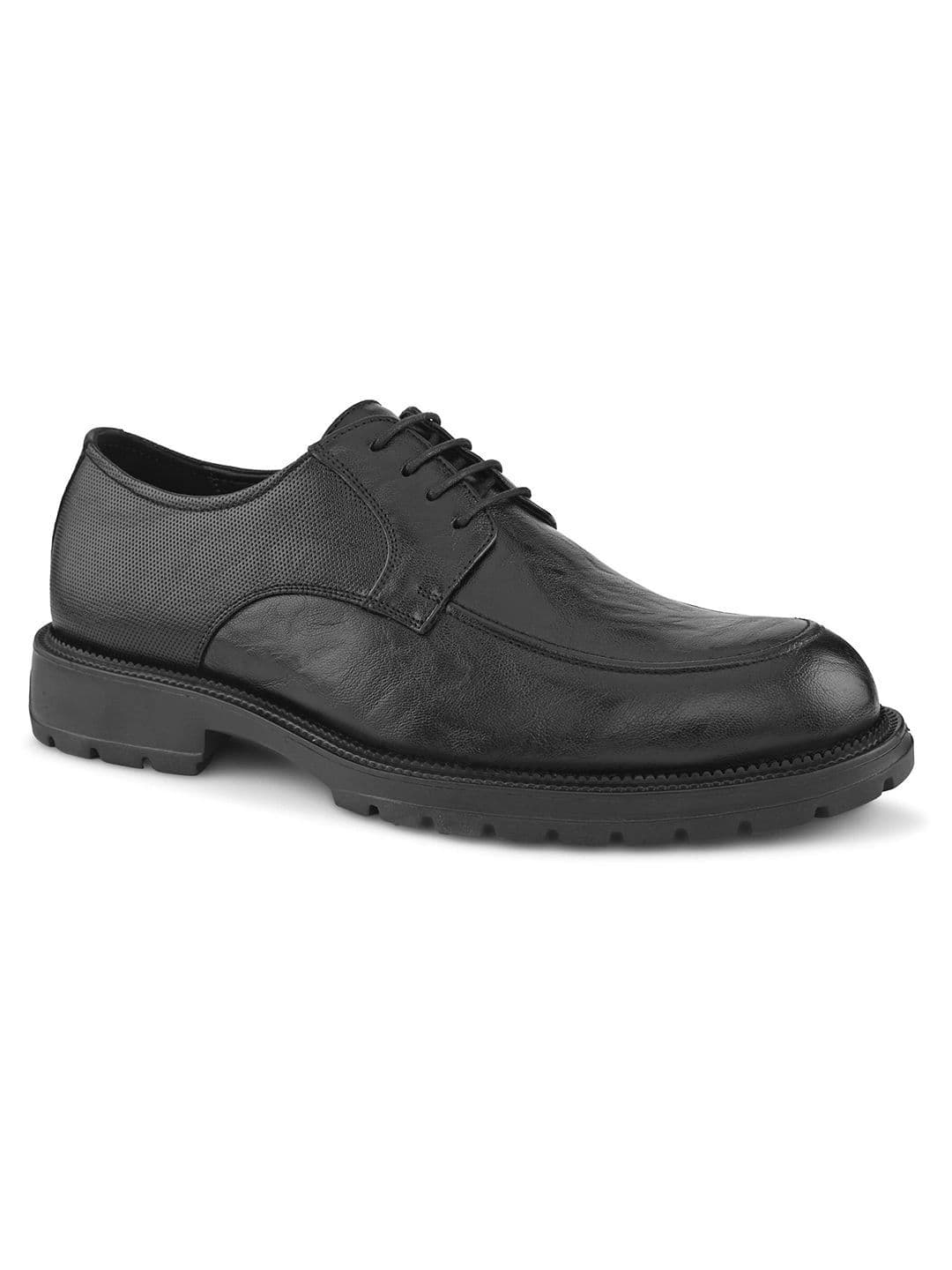House of Pataudi Men Textured Formal  Derbys thumbnail 6