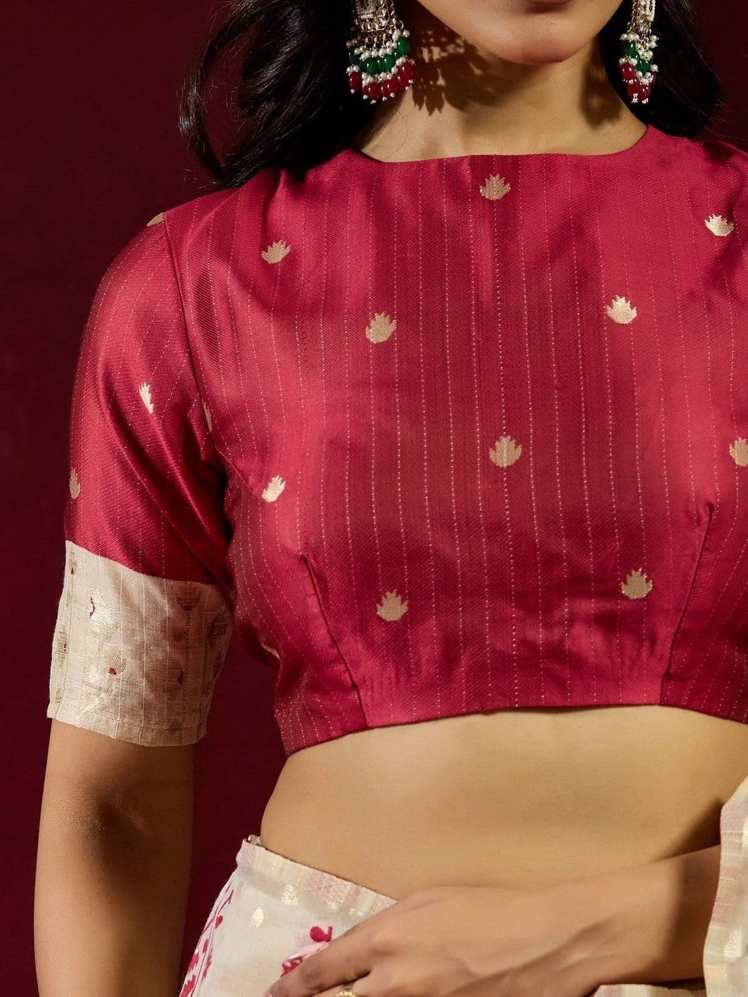 kasee Floral Zari Pure Cotton Designer Saree thumbnail 4