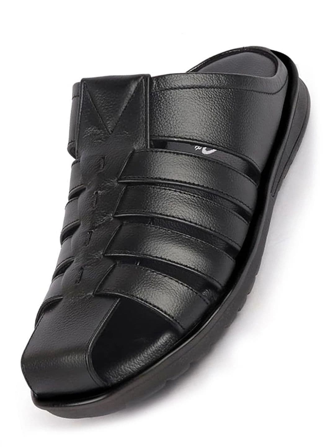 FAUSTO Men Textured Leather Comfort Sandals - view 1
