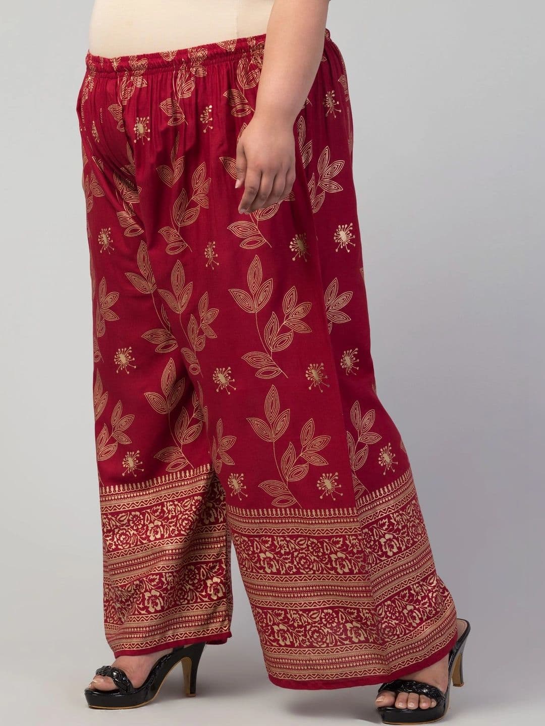 VIZCON Women Ethnic Motifs Printed Knitted Ethnic Palazzos thumbnail 3