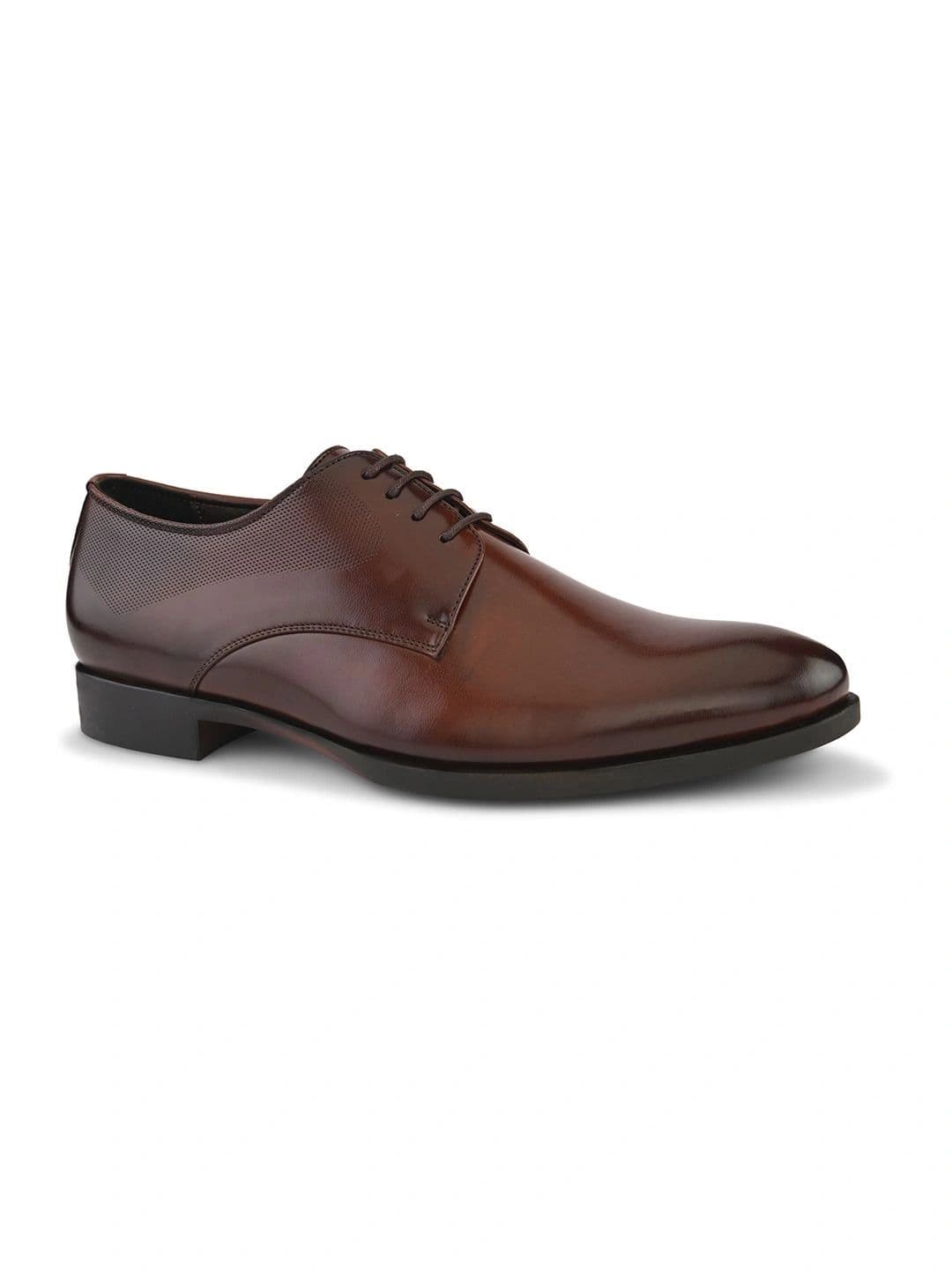 House of Pataudi Men Textured Formal  Derbys thumbnail 5
