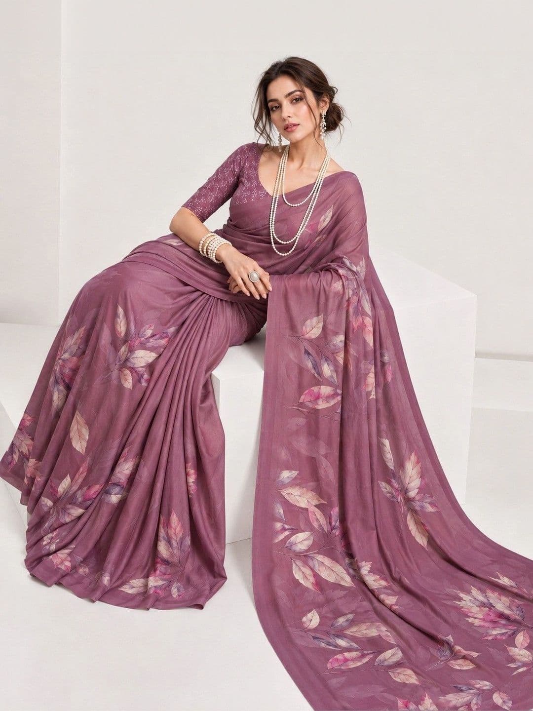 Tanuza Fashion Floral Saree thumbnail 6