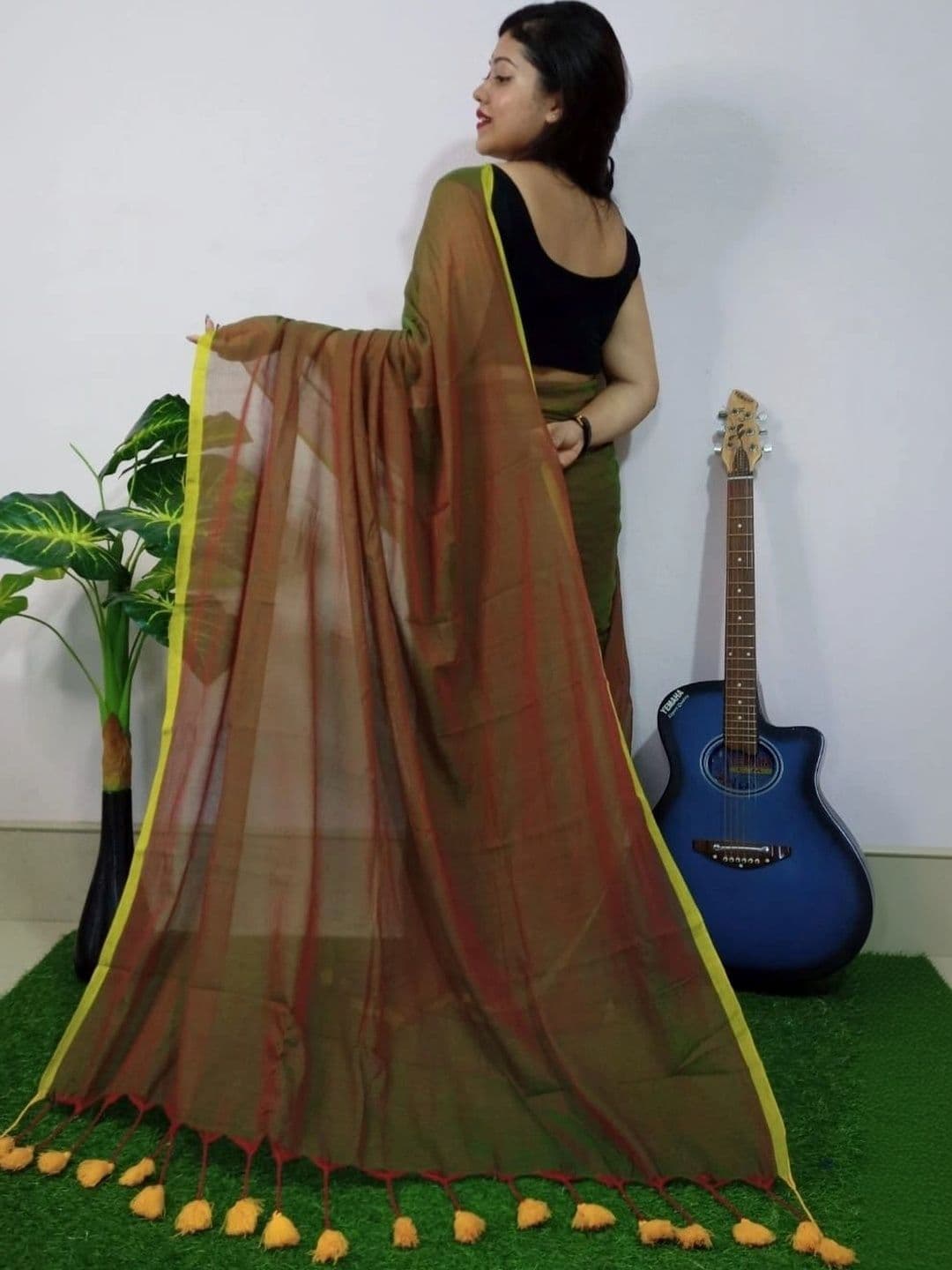 Monde Avenir Pure Cotton Handloom Khadi Saree thumbnail 3