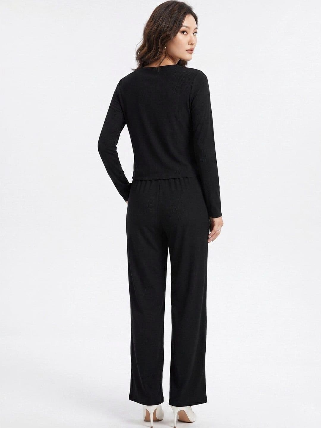 Selvia Edge Knitted Self Design Top with Trousers thumbnail 4
