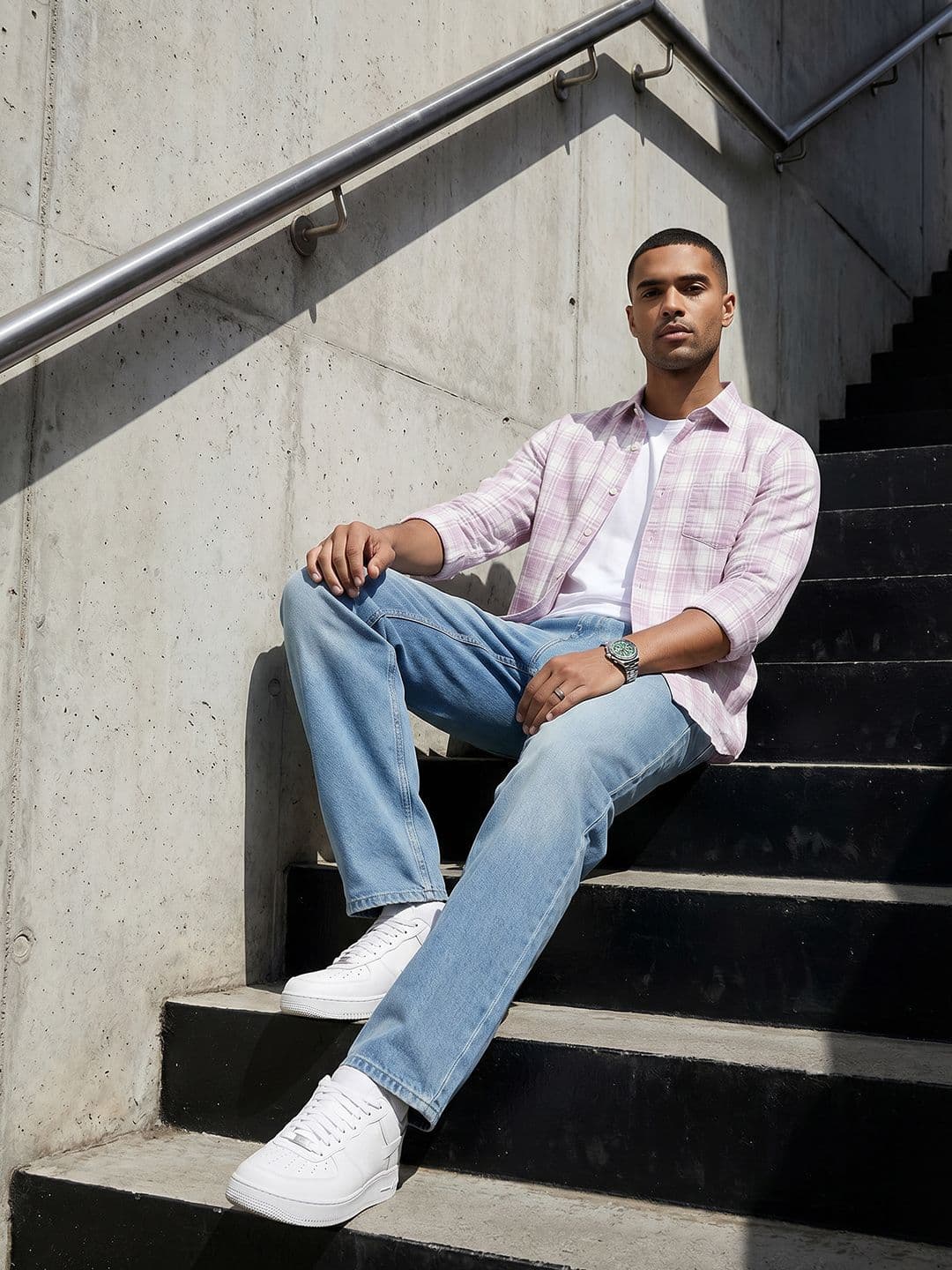 Roadster Life Co.Cotton Slub Checked Shirt thumbnail 3