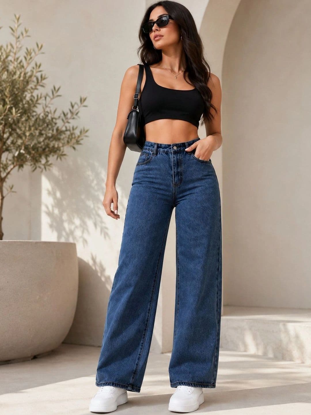 Veltick Women Straight Fit High-Rise Stretchable Jeans thumbnail 2
