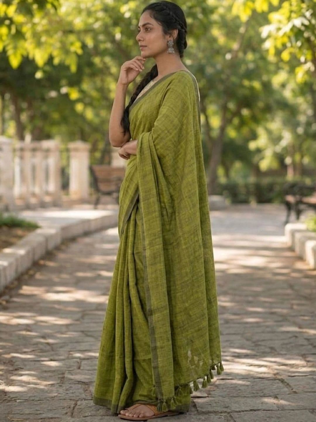 DEVATVAM Pure Cotton Saree thumbnail 3