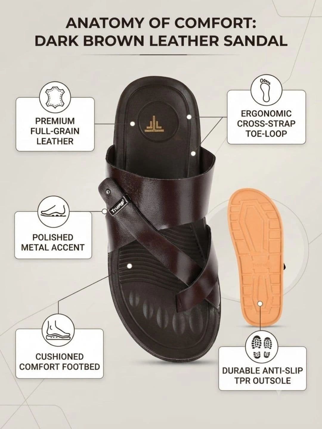 Trump Men PU Shoe-Style Sandals thumbnail 6