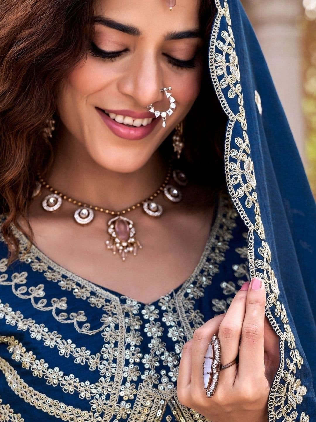 Shree Ram Creation Women Embroidered Sequinned Ready to Wear Lehenga & Blouse With Dupatta thumbnail 2