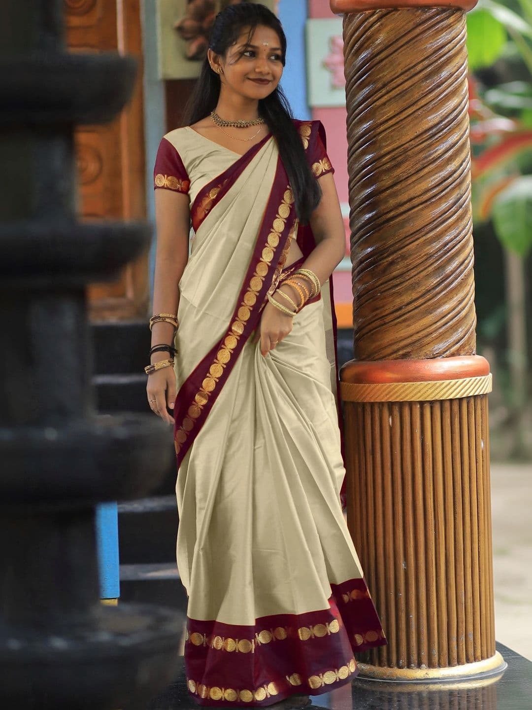KALINI Woven Design Zari Designer Gadwal Saree - view 1